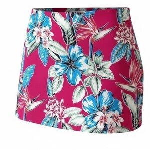 NWT Tommy Bahama Women’s Golf Tennis Floral Print Fuchsia Skirt Size Large UPF50